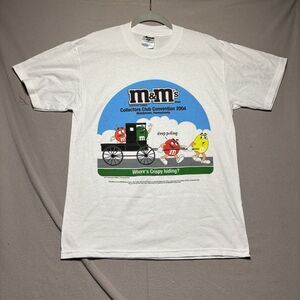 Vintage 2004 M&M's Collectors‎ Club Convention T-shirt Medium Rare Mars Crispy